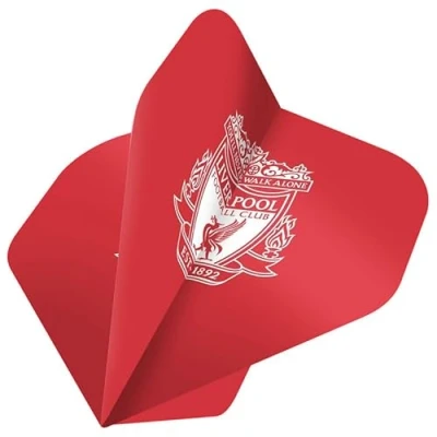 Image of FOCO Officially Licensed Liverpool Football Club Dart Flights The Reds FC 100 Micron No 2 Shape, Red Crest, 10 Sets of 3 (10XF3922)