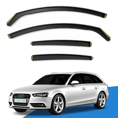 Image of EdgeVisors Wind Deflectors Set Fits: Audi A4 B8 2009 2015 5 Door Avant Estate 4pc