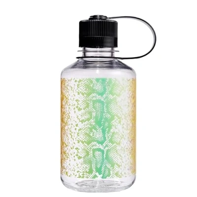 Image of Nalgene Sustain Tritan BPA Free Water Bottle Made with Material Derived from 50% Plastic Waste, 16 OZ, Narrow Mouth, Rainbow Snake