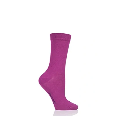 Image of Women&#039;s 1 Pair SOCKSHOP Colour Burst Bamboo Socks with Smooth Toe Seams Kiss From A Rose 4 8 Ladies