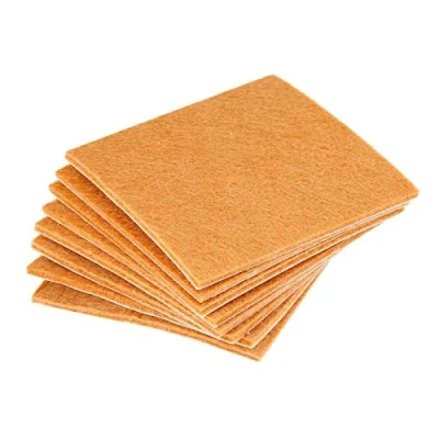 Image of 32nd Felt Furniture Feet Pads, Floor Protector with Self Adhesive Back Square (10CM X 10CM) Brown 8 Pack