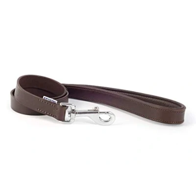 Image of Ancol Vintage Leather Padded Lead Chestnut 22 mm X 100 cm