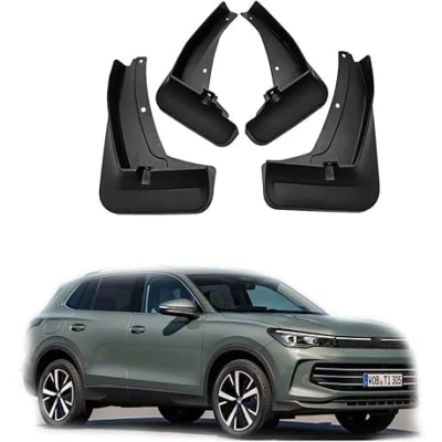 Image of 4 Pcs Car Mud Flaps for VW Tiguan R Line 2023 2024, Front Rear Splash Guards Wheel Protection Splashproof Mudguards Accessories