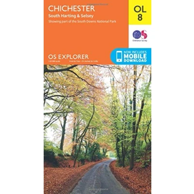 Image of Explorer OL8 Chichester, South Harting &amp; Selsey Map With Digital Version