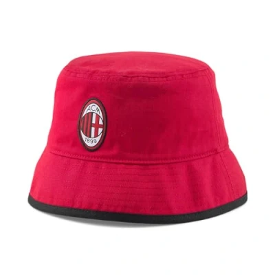 Image of AC Milan Men&#039;s Bucket Hat, Tango Red Black, One Size
