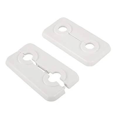Image of Sanitop Wingenroth 2 Piece Double Rosette, 12 mm, 1/8 Inch, Set of 2, White, 27498