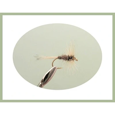Image of Grey Duster Dry Trout Flies, 12 Pack Mixed Size 12/14/16/18, For Fly Fishing