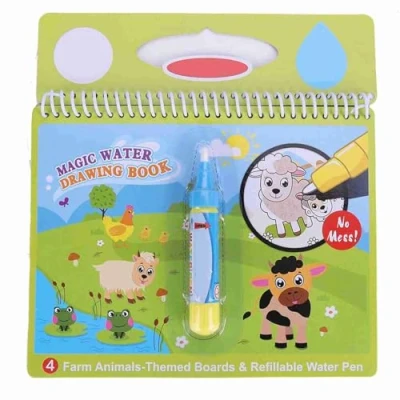 Image of Water Drawing Painting Mat, Reusable Mat Portable Book Coloring Early Educational Toy for Kids Children Toddlers(Farm)