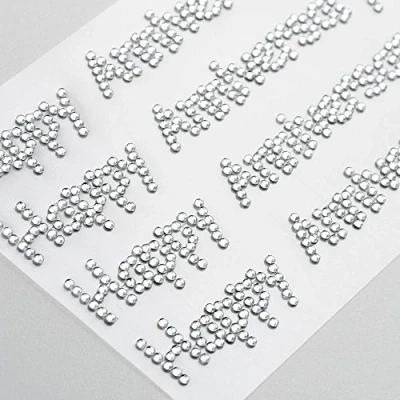 Image of 12cm Happy Anniversary Self Adhesive Diamante Rhinestone Gem Craft Sticker (4 Pieces)