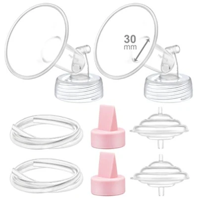 Image of Maymom Pump Part Compatible with Spectra S2 S1 9 Plus Breastpump Not Original Replacement Parts 30mm Flange Duckbill Valve Tubing