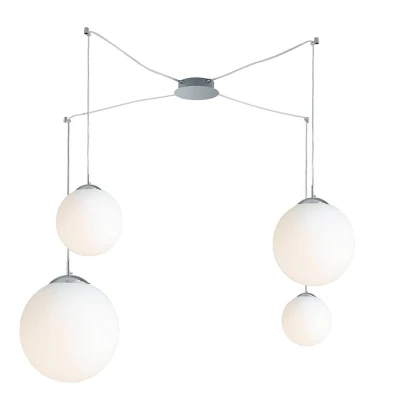 Image of LAMPD 4 Light Cluster Pendant Ceiling White 250cm