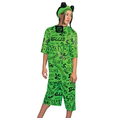 Image of Disguise 112589T Girl&#039;s Classic Billie Eilish Junior Costume Child Size 1 Set, Green, Jr (7 9)