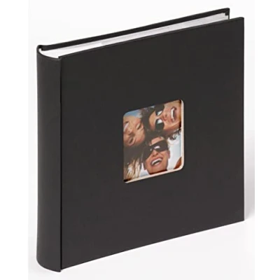 Image of walther Design Photo Album Black 200 Photos 13 x 18 cm Memo with Punched Cover, Fun ME 116 B