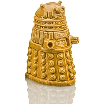 Image of DOCTOR WHO Geeki Tikis Dalek Ceramic Mug Holds 24 Ounces, Yellow