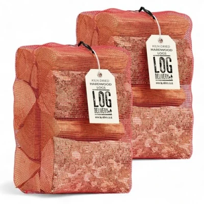 Image of 75L HARDWOOD Nets Kiln Dried Firewood Logs 3 x 25L Nets, Perfect for Open fires, Wood Burning Stoves, Log Burners, Campfires, Fire Pits &amp; Pizza Ovens (3 25L)