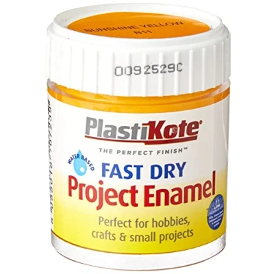 Image of Plastikote B11W 59 ml Enamel Paint Bottle Sunshine Yellow