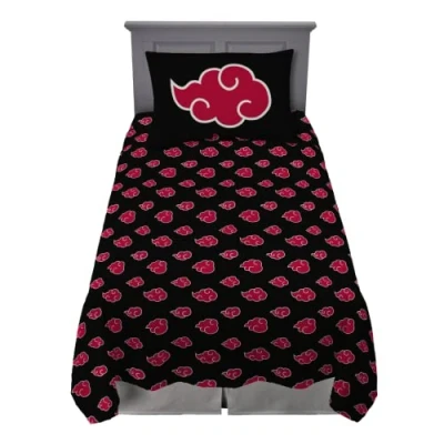 Image of Franco Naruto Akatsuki Anime Bedding Super Soft Microfiber Twin XL Sheet Set, College Dorm Essentials, (Official Licensed Product)