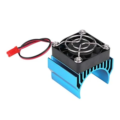 Image of 1/10 RC Aluminum Alloy Heat Sink With Cooling Fan for 540 / 550 3650 Motor Car (Blue)