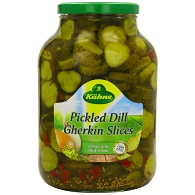 Image of Kuhne Pickled Dill Chips, 2.45 kg (Pack of 4)