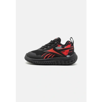 Image of Reebok RUSH Runner 5 Elastic LACE Unisex Road running shoes for kids, Size: 4K, Black/energyred/grey3 Textile/synthetics