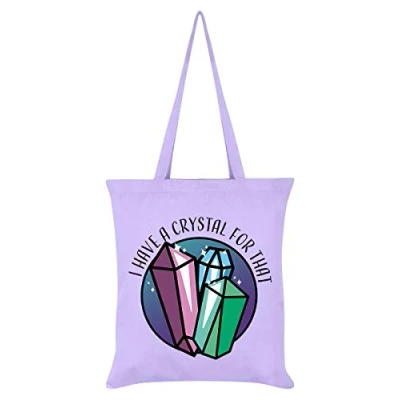 Image of Grindstore I Have A Crystal For That Tote Bag Lilac 38x42cm