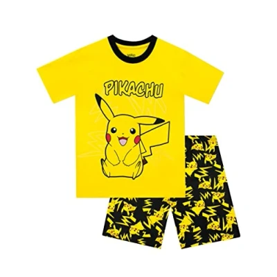 Image of Pokémon Pyjamas Boys Pikachu Short Pyjama Set Yellow 8 9 Years