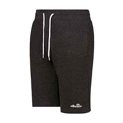 Image of ellesse Mens Fleece Short Casual Sweat Shorts Rochero Pique Dark Grey STK05860 New (Medium)