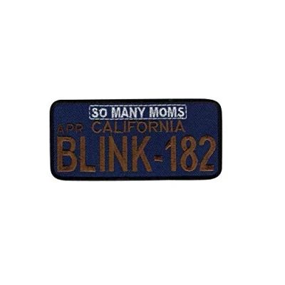 Image of Blink 182 Smiley Patch Badge Embroidered Iron on Applique Souvenir Accessory