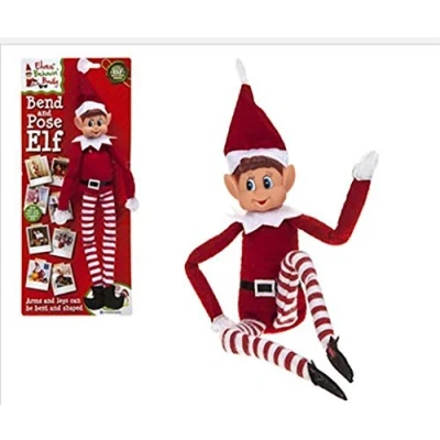 Image of 2 X VIP Elf Bendable Poseable Wired BOY for Christmas Accessory
