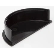 Image of Polypipe 150mm Half Round Internal Stop End RL608b Black