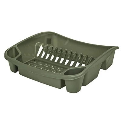 Image of Whitefurze Dish Drainer, Plastic, Silver, Small