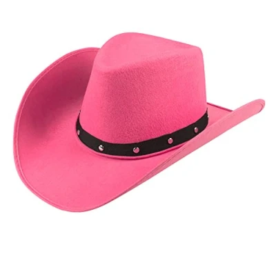 Image of Boland Adult Wichita Cowboy Hat, Western Fancy Dress Accessory, Unisex, For Men and Women, Sheriff, Rodeo, Party, Festival, Halloween, Up, One Size, Pink