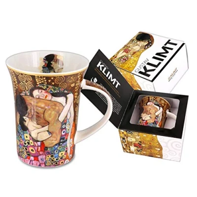 Image of Carmani Porcelain Mug Decorated with &#039;The Family&#039; by Gustav Klimt 350ml