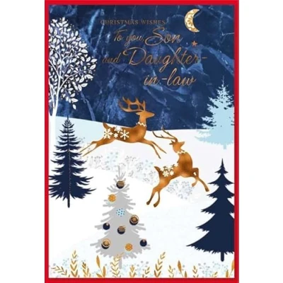 Image of Simon Elvin Son &amp; Daughter in Law Christmas Cards, 13 x 19 cm, Various Designs (Traditional D)
