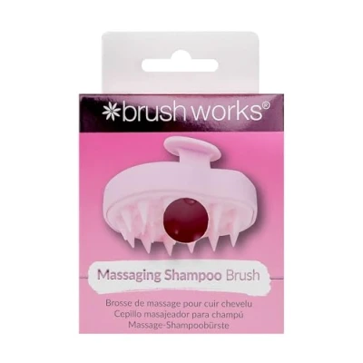 Image of Brushworks Massaging Shampoo Brush, Pink, One Size