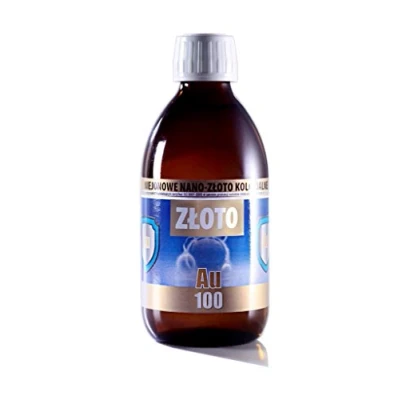 Image of Non ionic Colloidal Gold Nano Au100 10ppm 300ml pharmace glass bottle PROAKTIV