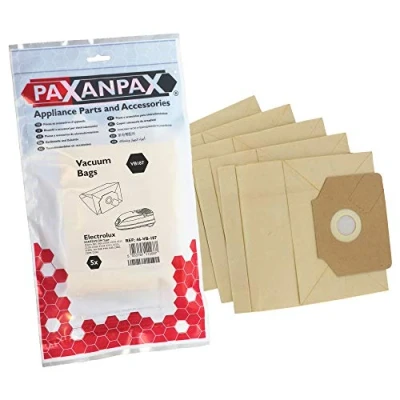 Image of Paxanpax VB187 Compatible Paper Bags Electrolux &#039;E24/E25/E13N&#039; Dolphin &amp; 4X4 Series (Pack of 5), 0 Decibeles