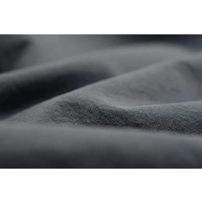 Image of L1NK STUDIO Duvet cover super king size bed 200 cm or 79&quot; inches (290X260cm 114&quot;x102&quot;inches) 100% cotton (Percale threads) Plain dyed GRIS