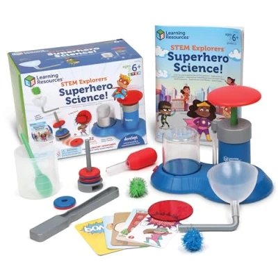 Image of Learning Resources STEM Explorers Superhero Science, Science Kit for 6 Year Old Girls and Boys, Includes 10 Experiments
