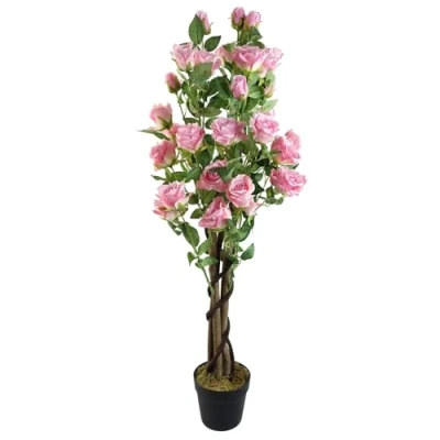 Image of Leaf Design UK Realistic Artificial Blossom Tree, 105cm Pink Rose