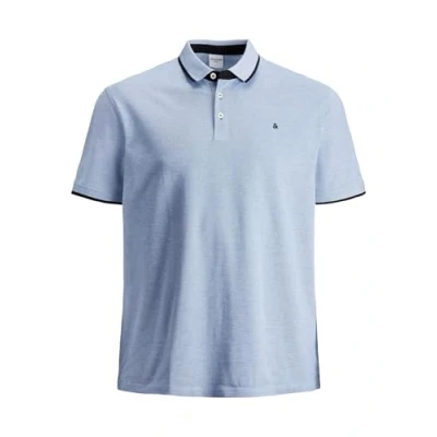 Image of JACK &amp; JONES Men&#039;s Jjepaulos Polo Ss Noos Ps T Shirt, Bright Cobalt/Detail:ps, 7XL