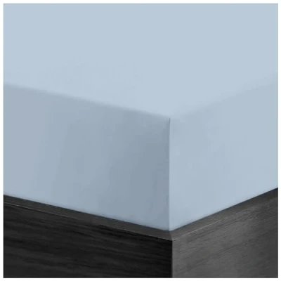 Image of GC GAVENO CAVAILIA 25Cm Deep Fitted Sheets Double Bed Elasticated Corners, Fade Resistant Flannelette Bottom Brushed Cotton Bedding Thermal Warm Flannel Sheet, Blue