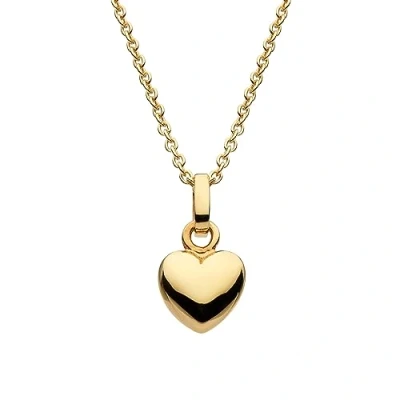 Image of Dew Gold Plated Sterling Silver Solid Heart Necklace