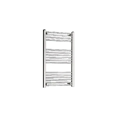 Image of Thermae 1000 x 400mm Chrome Heated Towel Rail STR410C Dual Fuel Flat Profile 1037 BTUs