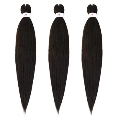 Image of Beyond Beauty 26Inch 3Pack/Lot Pre Stretched Braiding Hair Extensions EZ Briads Hot Water Setting Yaki Hair(#4)