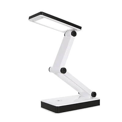 Image of KINGGOO Portable Folding LED Table Lamp Desk Light Sensitive Touch Control 3 Levels Adjustable Brightness Dimmable USB Charging Port 4 * AA Batteries Powered.