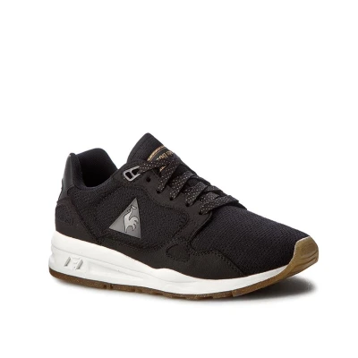 Image of Le Coq Sportif Women&#039;s LCS R900 W Metallic Low Top Sneakers, Black, 41