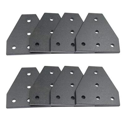 Image of Befenybay 8PCS/Set Surface Anodic Oxidation Black T Shape Corner Bracket Plate 5 Hole Outside Joining for 2020 Series Aluminum Profile 3D Printer Frame (Black 8)