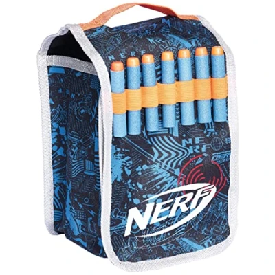 Image of Nerf Bunkr BKN 3426 Gear 2 Go Pouch Licenced Storage Solution for Extra Darts and Ammo Clips Features Lightweight, Easy Access Flaps, Carry Handle Belt Loop, 8+ Years