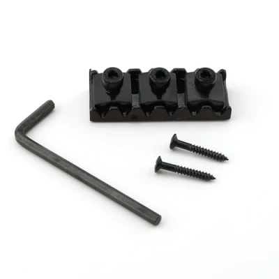 Image of Pxyelec 42mm Black Guitar Lock Nut with Wrench Screw for FLOYD ROSE Tremolo Double Locking System